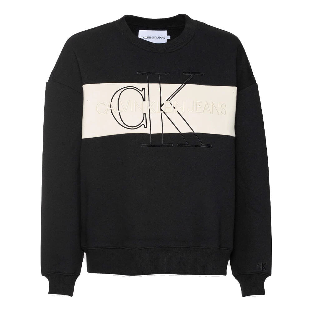 Calvin Klein Felpa Donna J20J216448 Beh Nero - Abbigliamento Mediterraneo