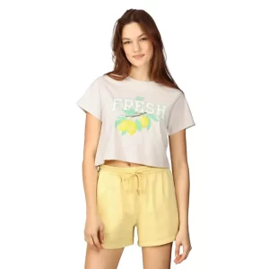 Levi’S® T-Shirt Donna Cropped Jordie Tee A0785 0035 Crema