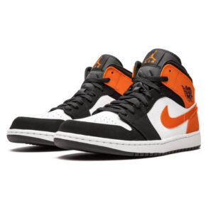 Nike Sneakers uomo Air Jordan 1 Mid shattered backboard arancio 554724 058