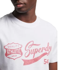 Superdry T Shirt uomo Vintage Script Style M1011306A T7X Brilliant White