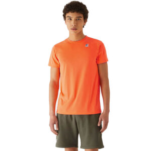 K-Way Uomo T Shirt Edouard FLUO K4117GW WCS Orange Fluo