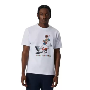 New Balance T shirt uomo Artist pack Gawx Tee 1 MT21553WT bianco