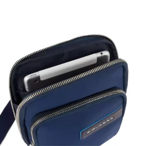 Piquadro Borsello porta iPad®mini in tessuto riciclato CA5703RY BLU