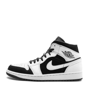 Nike Sneakers uomo Air Jordan 1 Retro Mid Man Tuxedo Bianco Nero 554724 113