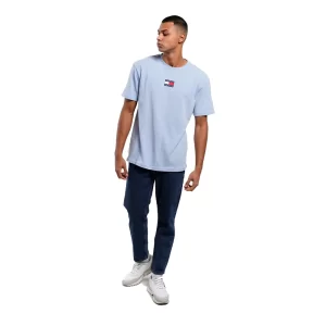 Tommy Jeans T shirt uomo Badge DM0DM10925 C3R Pearly Blue