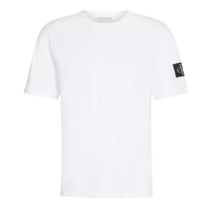 Calvin Klein t shirt uomo Monologo Sleeve J30J314051 YAF Bright White
