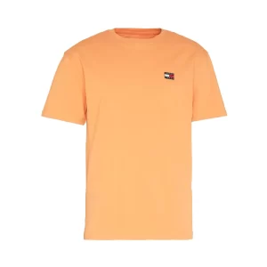 Tommy Jeans T Shirt uomo calssic badge tee DM0DM16320 SDC Citrus Orange