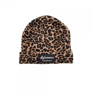 4GIVENESS cappello donna leopardato in maglia FGAW2073 200