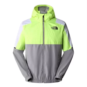 The North Face giacca a vento uomo Mountain Athletics NF0A823XIJZ Meld Grey LED Yellow TNF White