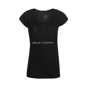 Armani Exchange t shirt donna 3RYTFF YJ2XZ 1200 Black