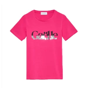 Gaelle t shirt in jersey con stampa logo GBDP 17010 Fucsia