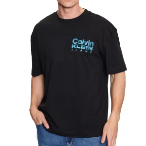 Calvin Klein t shirt uomo bold color instituti J30J324225BEH Nero